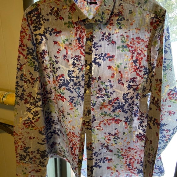 Perry Ellis Rare Apple Blossom Dress Shirt - Picture 3 of 8